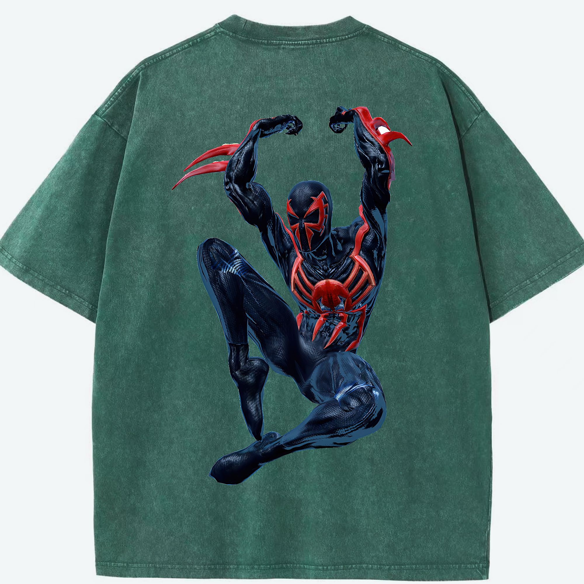 （画像用） Spider Man スパイダーマン 綿100% ヴィンテージ風 半袖Tシャツ（背面プリント）